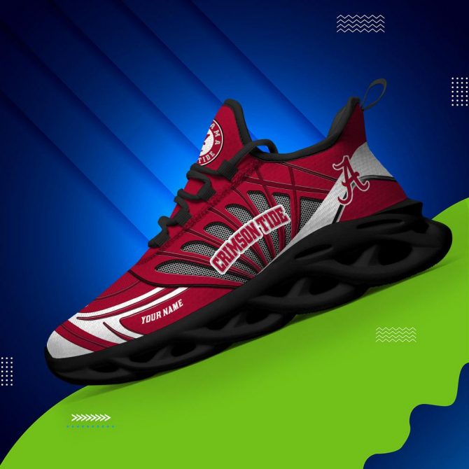 Alabama Crimson Tide Max Soul Shoes Sneakers For Men And Women - Image 2