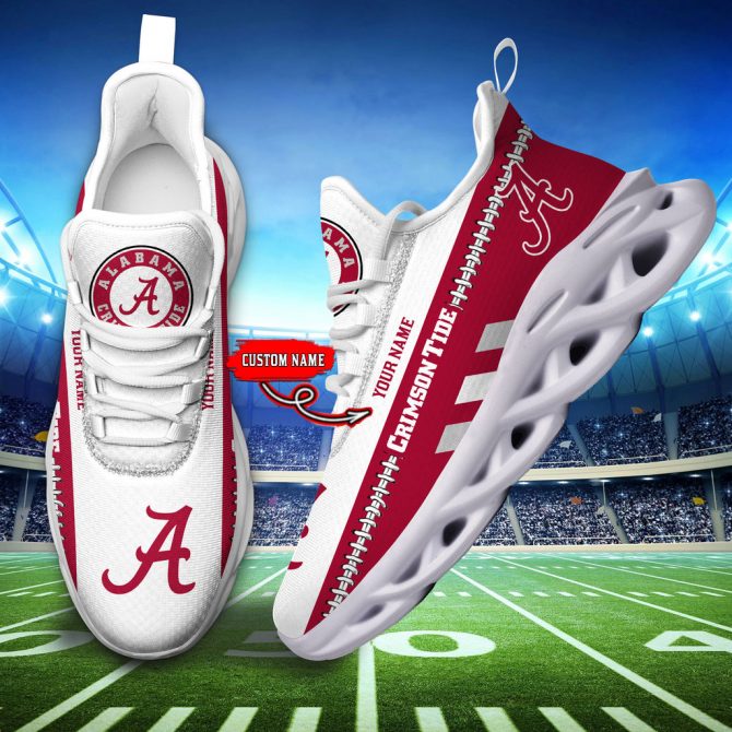 Alabama Crimson Tide Max Soul Shoes Sneakers For Men And Women - Image 5