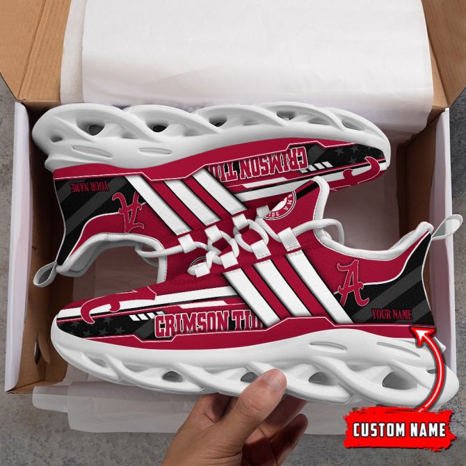 Alabama Crimson Tide Max Soul Shoes Sneakers For Men And Women - Image 2