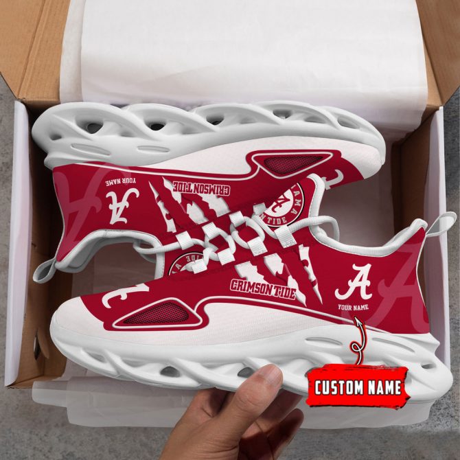 Alabama Crimson Tide Max Soul Shoes Sneakers For Men And Women - Image 6
