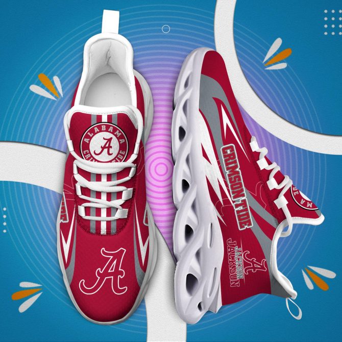 Alabama Crimson Tide Max Soul Shoes Sneakers For Men And Women - Image 5
