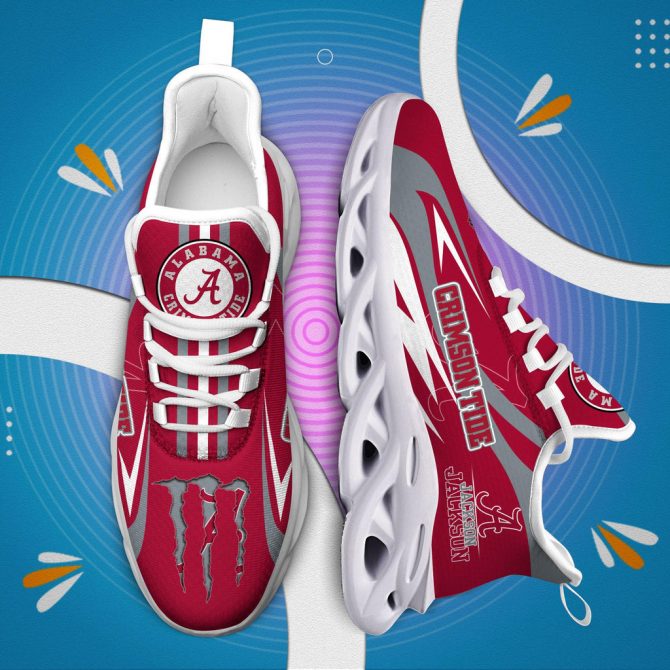 Alabama Crimson Tide Max Soul Shoes Sneakers For Men And Women - Image 5