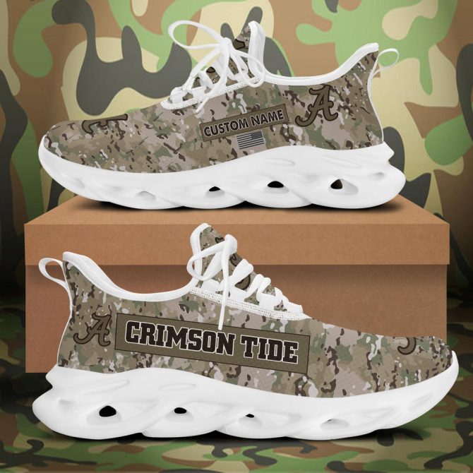 Alabama Crimson Tide Max Soul Shoes Sneakers For Men And Women - Image 4
