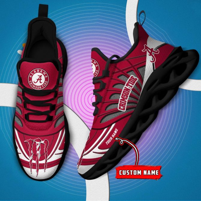 Alabama Crimson Tide Max Soul Shoes Sneakers For Men And Women - Image 6