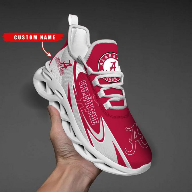 Alabama Crimson Tide Max Soul Shoes Sneakers For Men And Women - Image 7