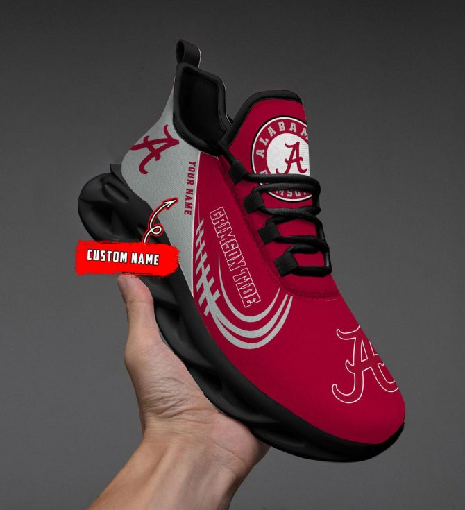 Alabama Crimson Tide Max Soul Shoes Sneakers For Men And Women - Image 2