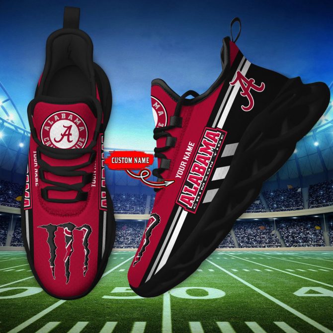Alabama Crimson Tide Max Soul Shoes Sneakers For Men And Women - Image 5