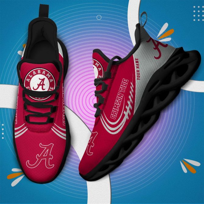 Alabama Crimson Tide Max Soul Shoes Sneakers For Men And Women - Image 3
