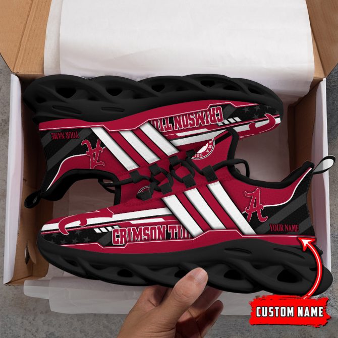 Alabama Crimson Tide Max Soul Shoes Sneakers For Men And Women - Image 3