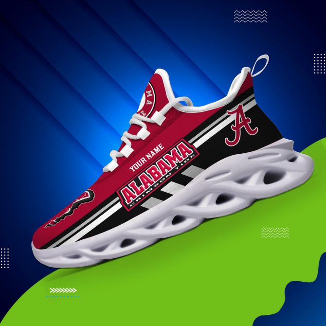 Alabama Crimson Tide Max Soul Shoes Sneakers For Men And Women - Image 4