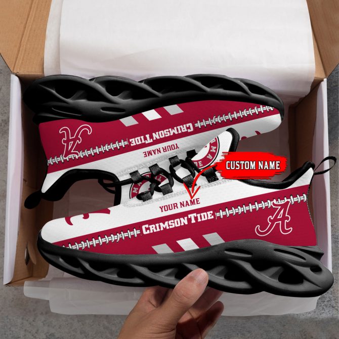 Alabama Crimson Tide Max Soul Shoes Sneakers For Men And Women - Image 2