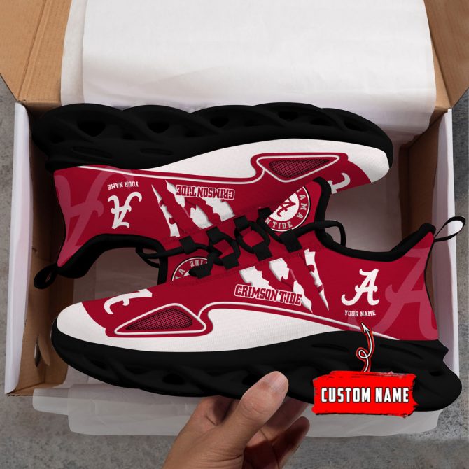 Alabama Crimson Tide Max Soul Shoes Sneakers For Men And Women - Image 5