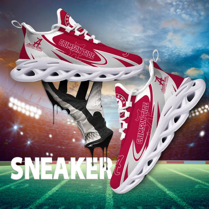 Alabama Crimson Tide Max Soul Shoes Sneakers For Men And Women - Image 2