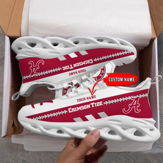 Alabama Crimson Tide Max Soul Shoes Sneakers For Men And Women - Image 3