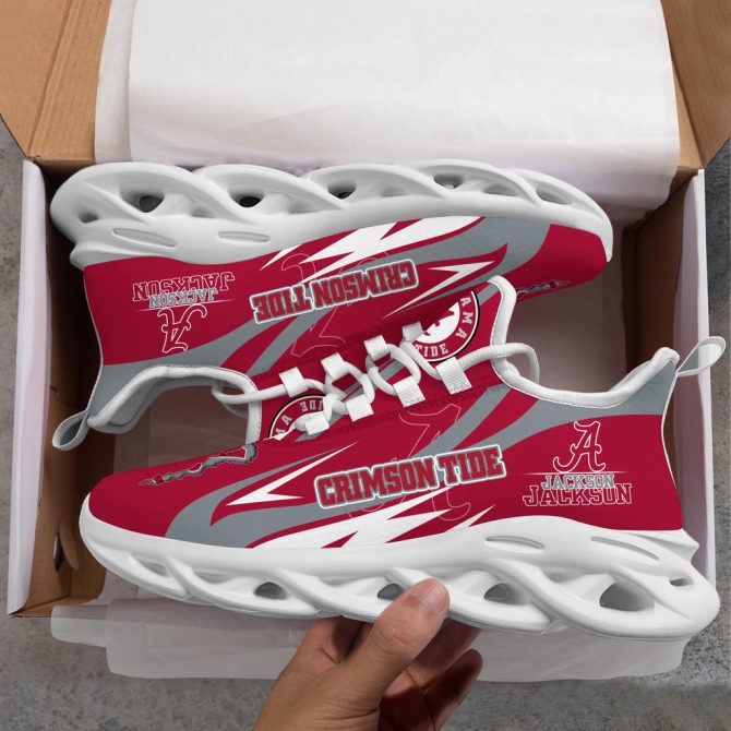 Alabama Crimson Tide Max Soul Shoes Sneakers For Men And Women - Image 7