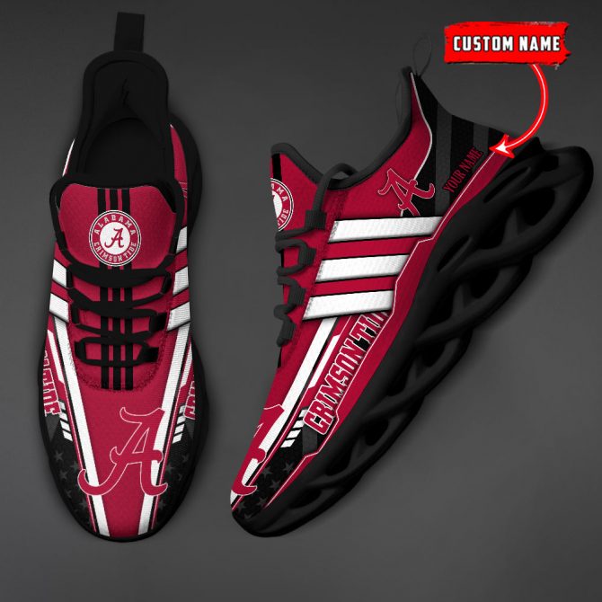 Alabama Crimson Tide Max Soul Shoes Sneakers For Men And Women - Image 5