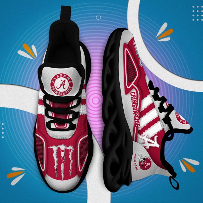 Alabama Crimson Tide Max Soul Shoes Sneakers For Men And Women - Image 5