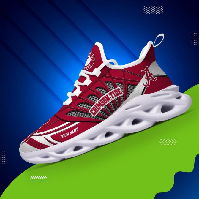 Alabama Crimson Tide Max Soul Shoes Sneakers For Men And Women - Image 4