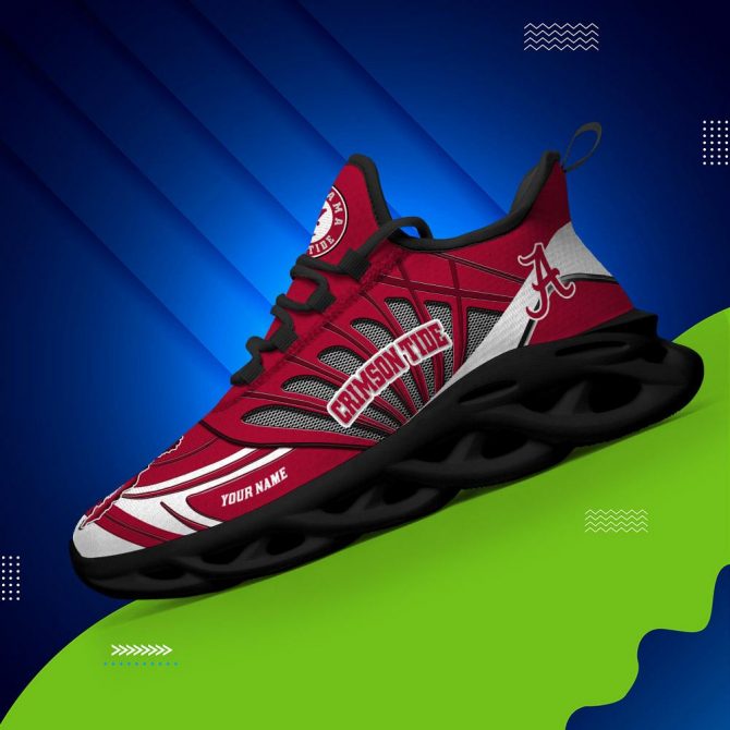 Alabama Crimson Tide Max Soul Shoes Sneakers For Men And Women - Image 3