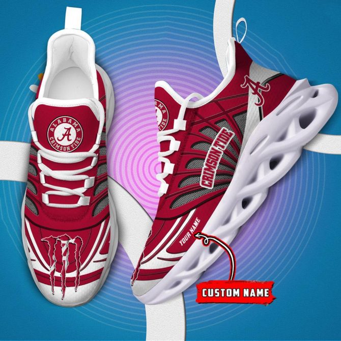 Alabama Crimson Tide Max Soul Shoes Sneakers For Men And Women - Image 7