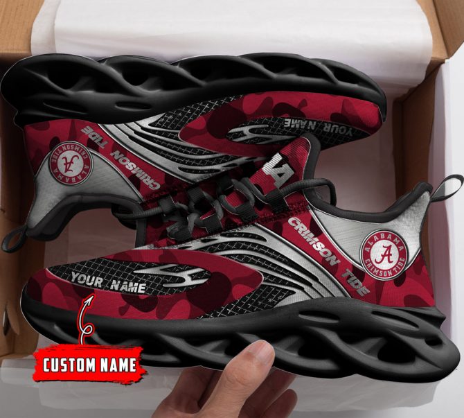 Alabama Crimson Tide NCAA Max Soul Shoes Sneakers For Men And Women - Image 2