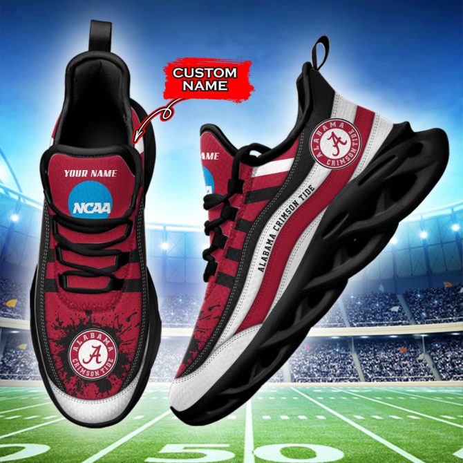 Alabama Crimson Tide NCAA Max Soul Shoes Sneakers For Men And Women - Image 3