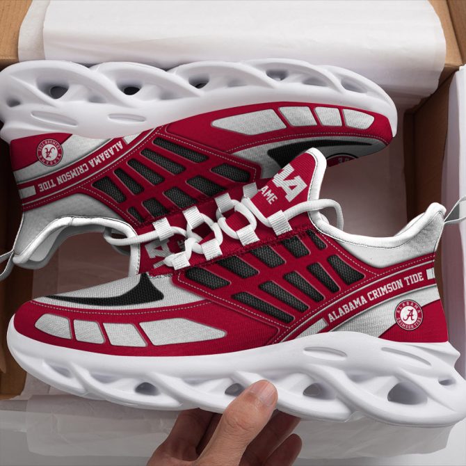 Alabama Crimson Tide NCAA Max Soul Shoes Sneakers For Men And Women - Image 3