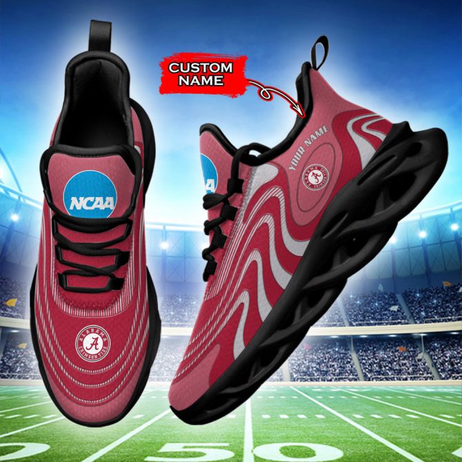 Alabama Crimson Tide NCAA Max Soul Shoes Sneakers For Men And Women - Image 3