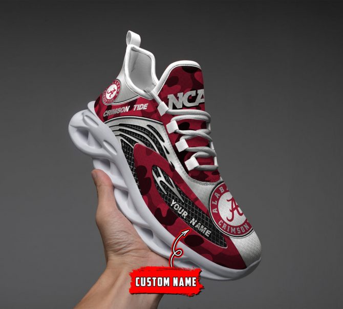 Alabama Crimson Tide NCAA Max Soul Shoes Sneakers For Men And Women - Image 4