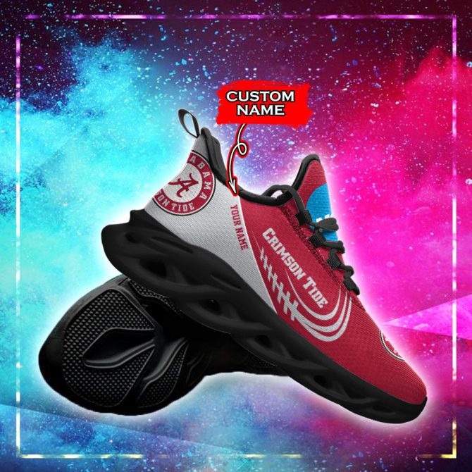 Alabama Crimson Tide NCAA Max Soul Shoes Sneakers For Men And Women - Image 4