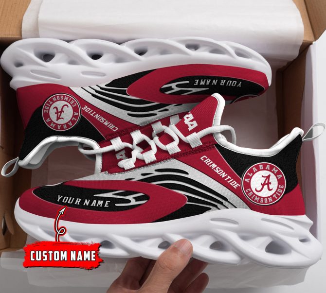 Alabama Crimson Tide NCAA Max Soul Shoes Sneakers For Men And Women - Image 3