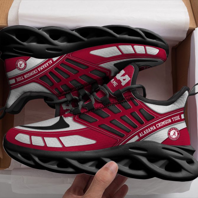 Alabama Crimson Tide NCAA Max Soul Shoes Sneakers For Men And Women - Image 2