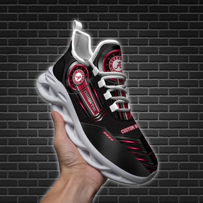 Alabama Crimson Tide NCAA Max Soul Shoes Sneakers For Men And Women - Image 2