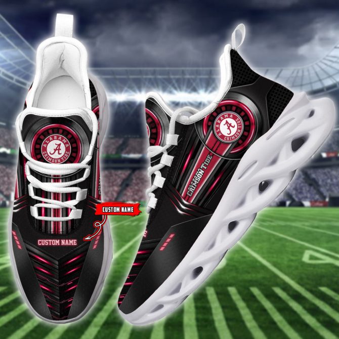 Alabama Crimson Tide NCAA Max Soul Shoes Sneakers For Men And Women - Image 4