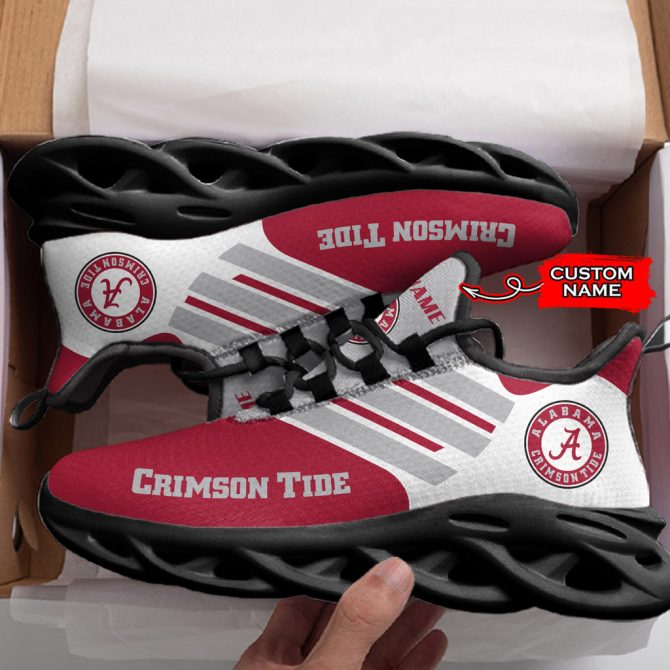 Alabama Crimson Tide NCAA Max Soul Shoes Sneakers For Men And Women - Image 4
