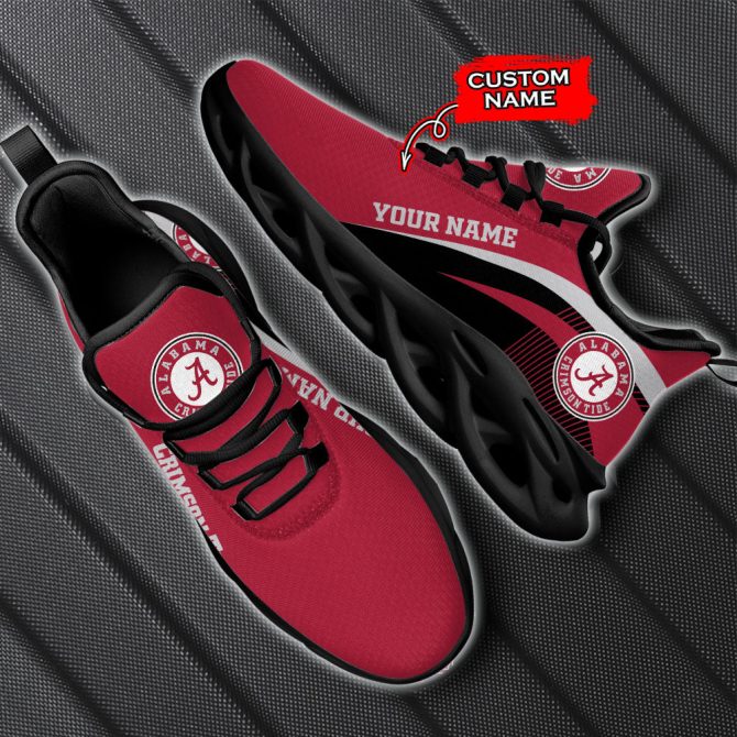 Alabama Crimson Tide NCAA Max Soul Shoes Sneakers For Men And Women - Image 7