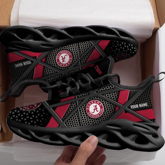 Alabama Crimson Tide NCAA Max Soul Shoes Sneakers For Men And Women - Image 2