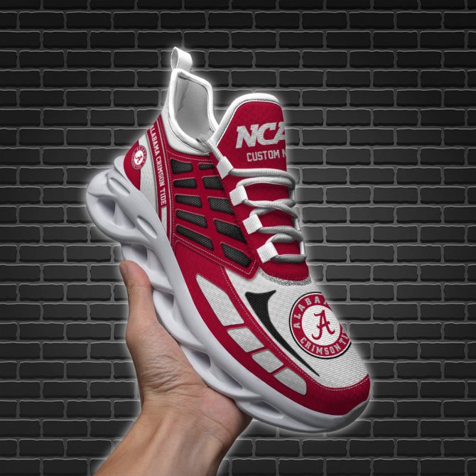 Alabama Crimson Tide NCAA Max Soul Shoes Sneakers For Men And Women - Image 4