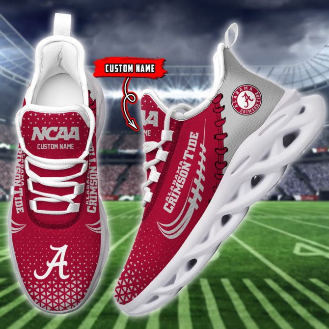 Alabama Crimson Tide NCAA Max Soul Shoes Sneakers For Men And Women