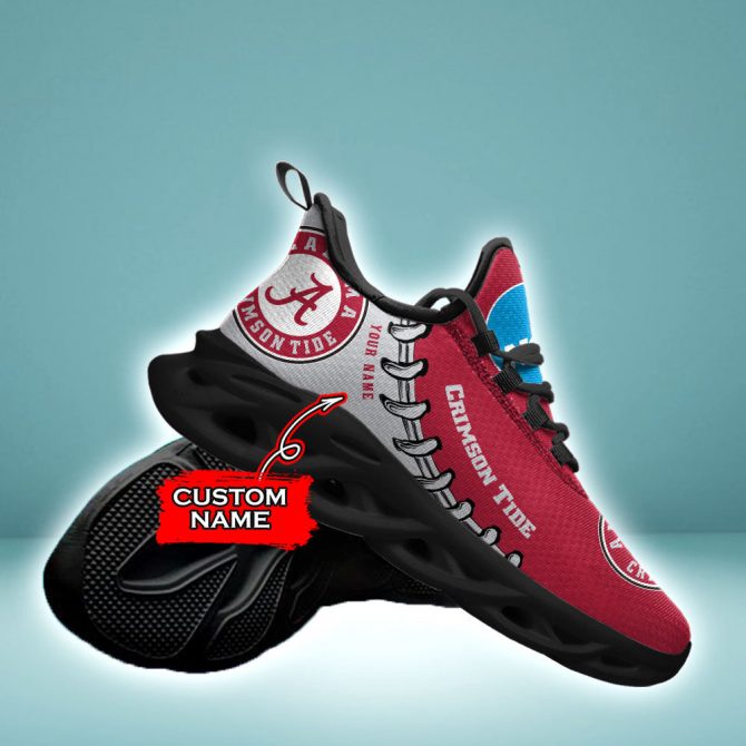Alabama Crimson Tide NCAA Max Soul Shoes Sneakers For Men And Women - Image 4