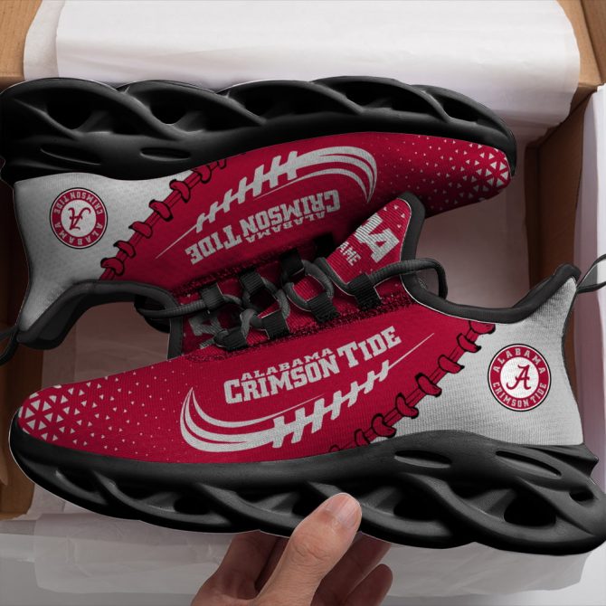 Alabama Crimson Tide NCAA Max Soul Shoes Sneakers For Men And Women - Image 2