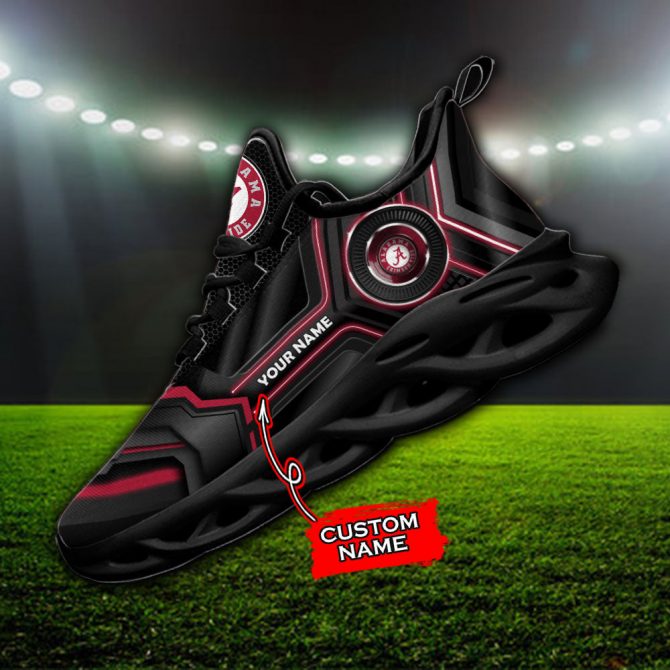 Alabama Crimson Tide NCAA Max Soul Shoes Sneakers For Men And Women - Image 2