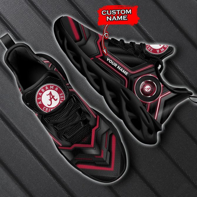 Alabama Crimson Tide NCAA Max Soul Shoes Sneakers For Men And Women - Image 5