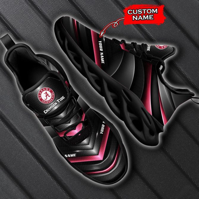 Alabama Crimson Tide NCAA Max Soul Shoes Sneakers For Men And Women - Image 5