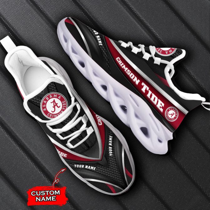 Alabama Crimson Tide NCAA Max Soul Shoes Sneakers For Men And Women - Image 5