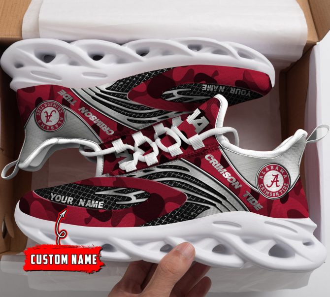 Alabama Crimson Tide NCAA Max Soul Shoes Sneakers For Men And Women - Image 3