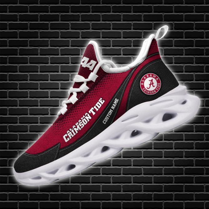 Alabama Crimson Tide NCAA Max Soul Shoes Sneakers For Men And Women - Image 4