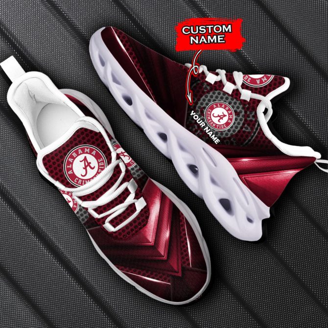 Alabama Crimson Tide NCAA Max Soul Shoes Sneakers For Men And Women - Image 5