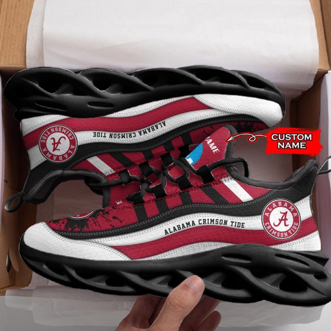 Alabama Crimson Tide NCAA Max Soul Shoes Sneakers For Men And Women - Image 4