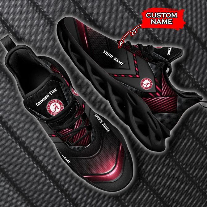 Alabama Crimson Tide NCAA Max Soul Shoes Sneakers For Men And Women - Image 5